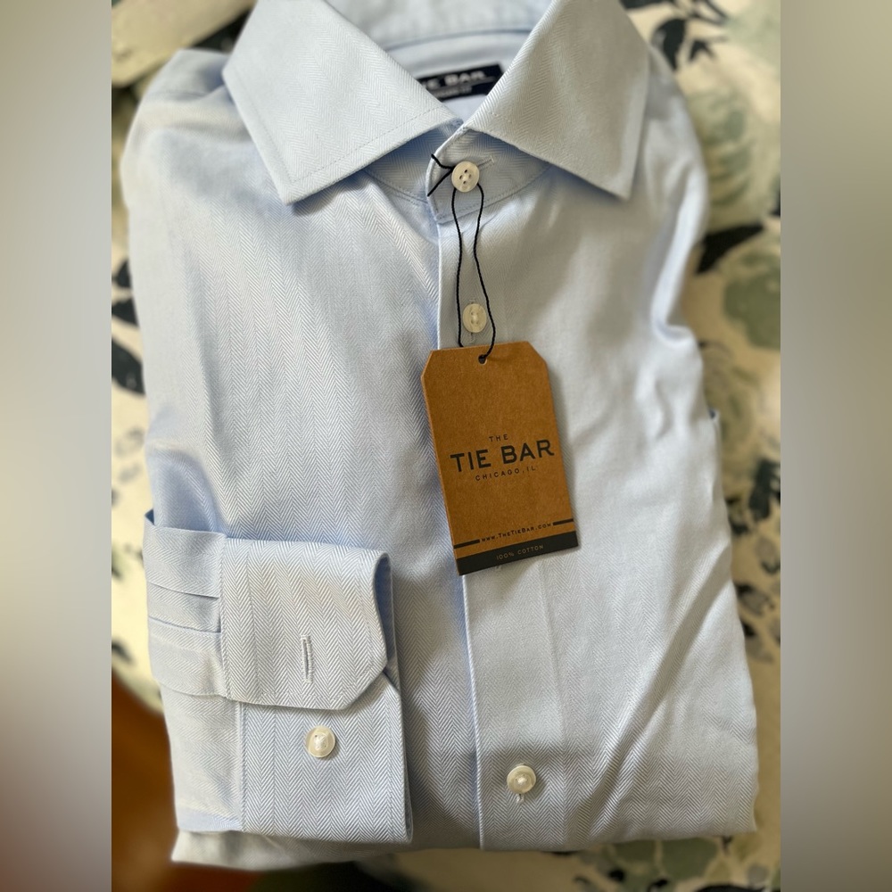 NWT Tie Bar Blue Dressshirt